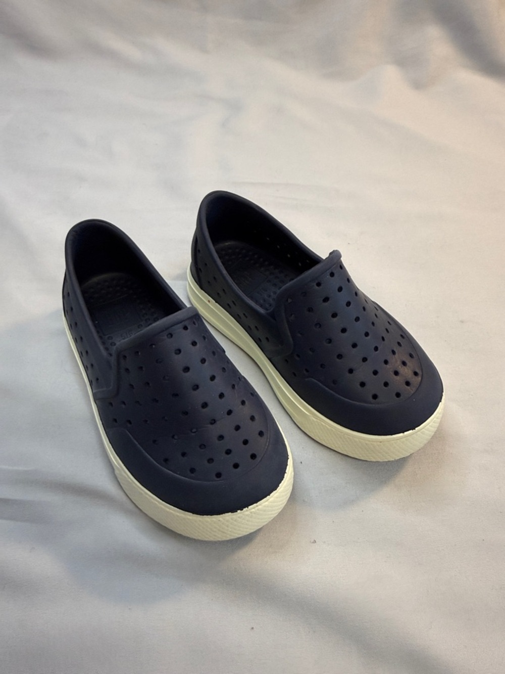 GAP Navy Slip-On Perforated Kids Sandals with Cream Sole